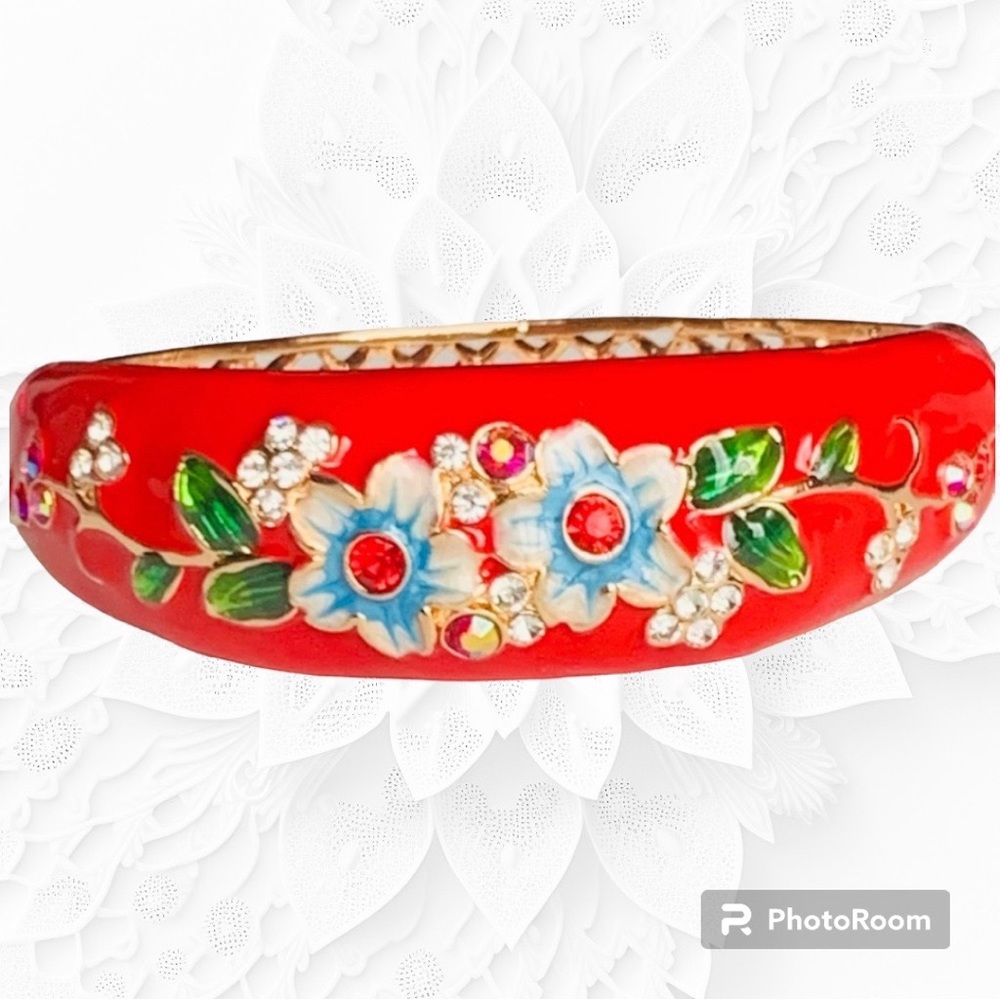 ❤️🆕 Beautiful Flowers Bangle Bracelet